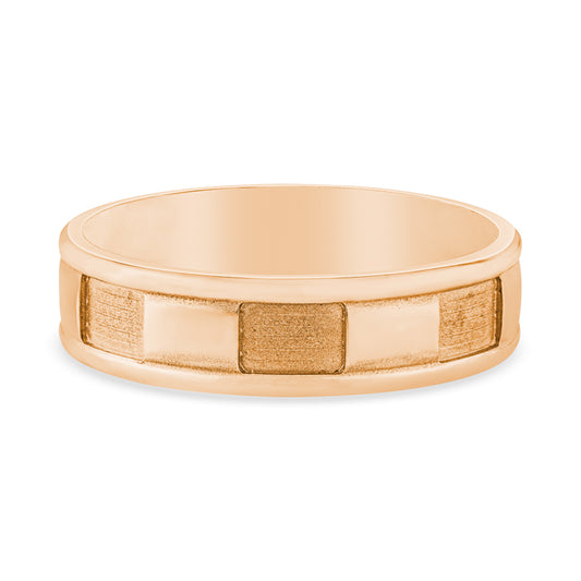 14k Yellow Gold Classic Mens Comfort Fit Wedding Band