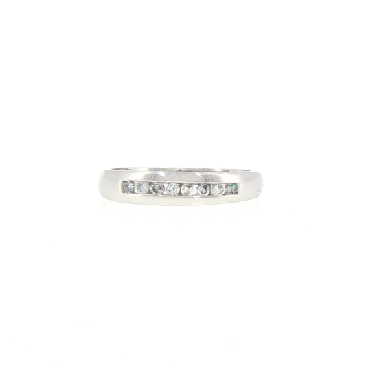 Platinum Channel Set Diamond Wedding Band
