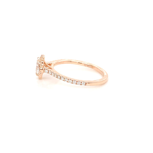 Rose Gold Black Diamond Engagement Ring | 14K Bold & Elegant Design