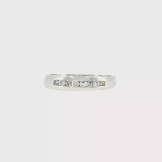Platinum Channel Set Diamond Wedding Band