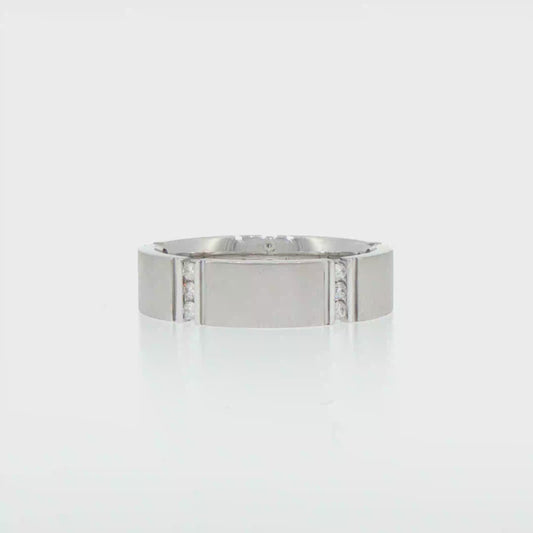 14kt White Gold Diamond Accent Comfort Fit Band